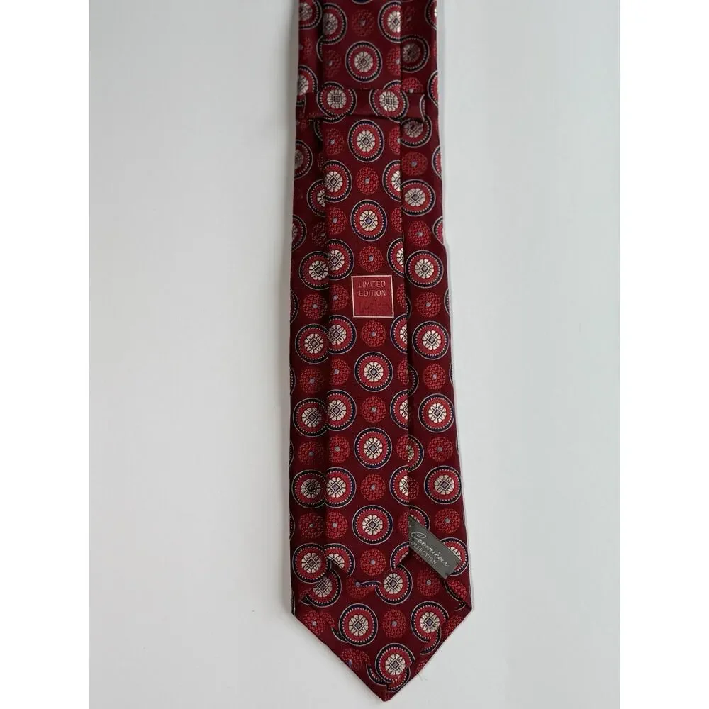 Daniel CREMIEUX‎ Signature Collection Red 100% Silk Tie Limited Edition 495/558